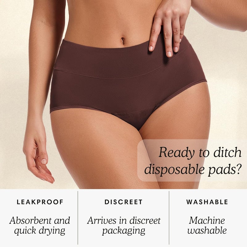 Everdries Washable & Reusable Incontinence Underwear for Women Over 60 - Leakproof, Discreet, Absorbent, Machine-Washable Panties (Comfort Plus, XXS, Pack of 5) - Image 4